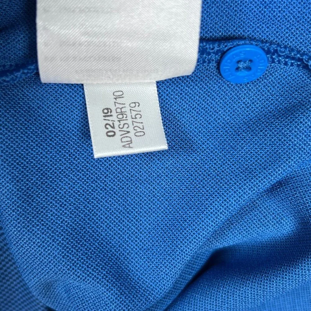 Adidas Men's LG Golf Performance Blue Polo Shirt Golf Tonal Check‎ UPF50